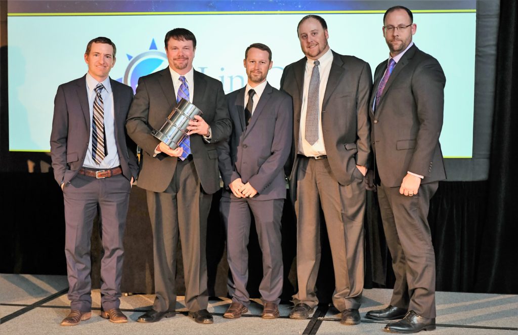LineQuest receiving Oilfield Services Company of the Year Award